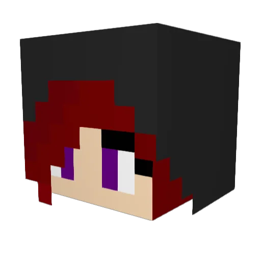 Hethaa Minecraft avatar head, 3D render