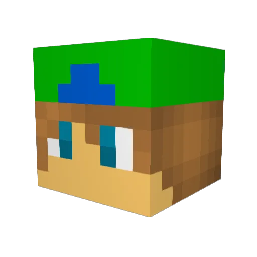 Hetralis Minecraft avatar head, 3D render