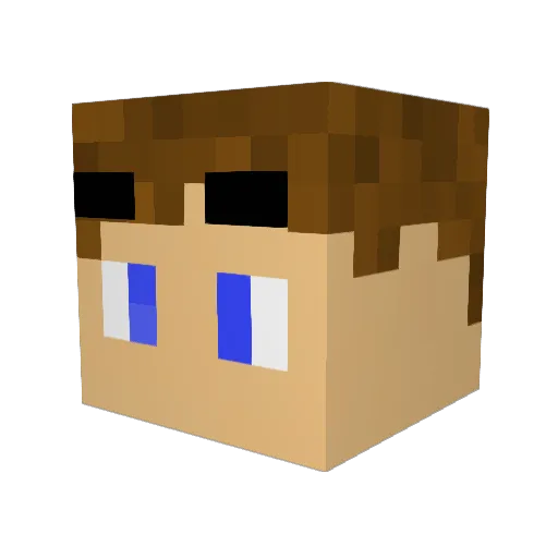 Hettem Minecraft avatar head, 3D render