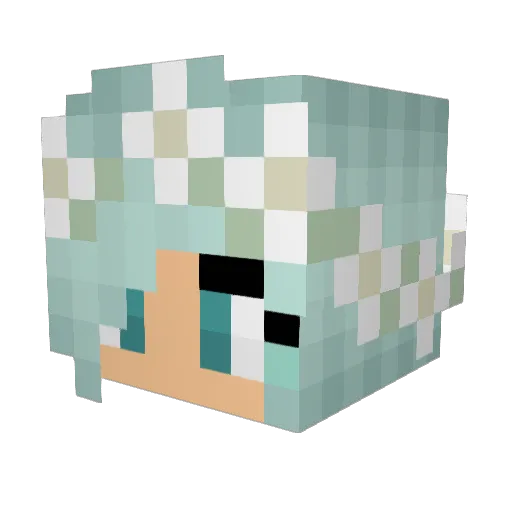 Hetty2 Minecraft avatar head, 3D render