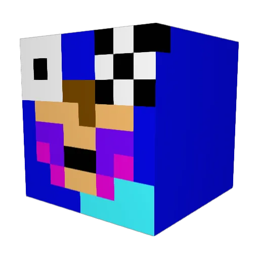 HetzerCZ Minecraft avatar head, 3D render