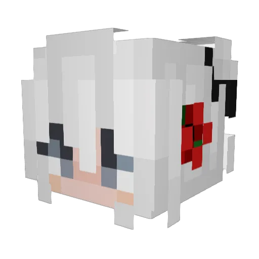 Heugh Minecraft avatar head, 3D render