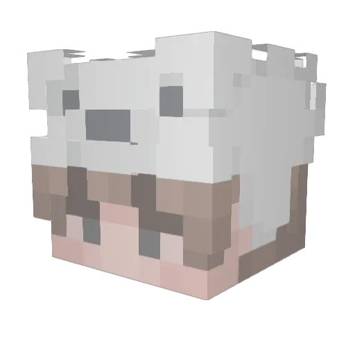 Heukta Minecraft avatar head, 3D render