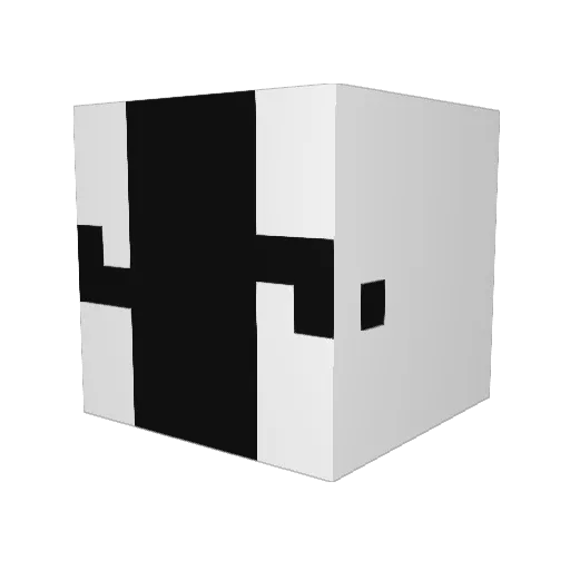 Heulty Minecraft avatar head, 3D render