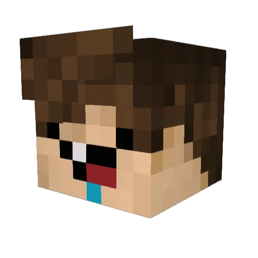 Heureca Minecraft avatar head, 3D render
