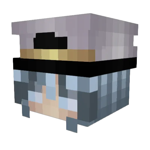 Heureuse Minecraft avatar head, 3D render