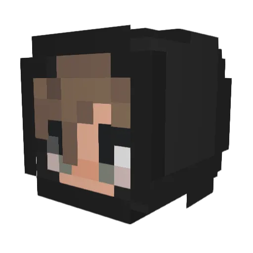 Heux69 Minecraft avatar head, 3D render