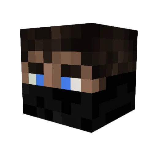 Hevase Minecraft avatar head, 3D render
