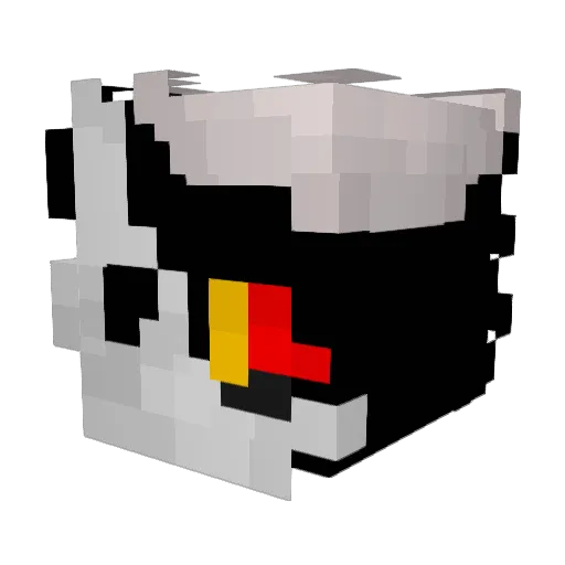 Heverlad Minecraft avatar head, 3D render