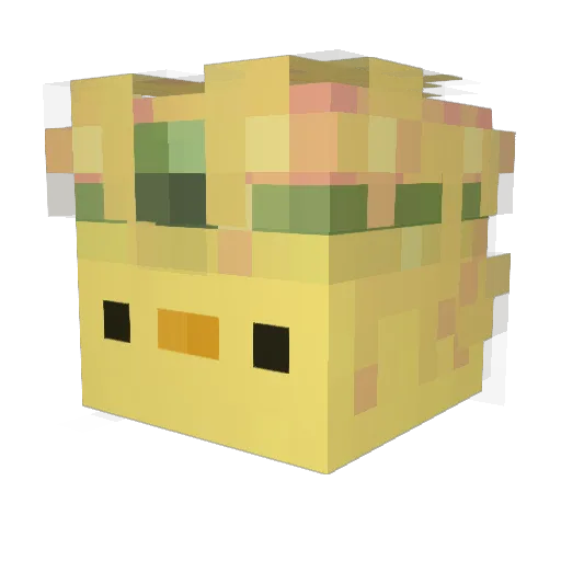 HevyHere Minecraft avatar head, 3D render