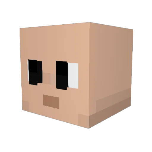 Hewart Minecraft avatar head, 3D render