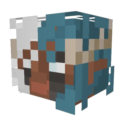 HexBlast Minecraft avatar head, 3D render