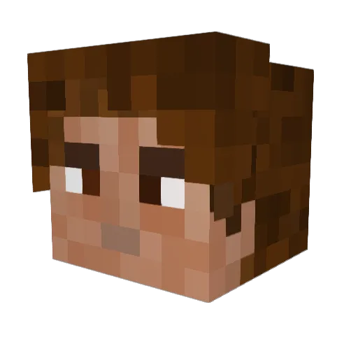 HexMt Minecraft avatar head, 3D render