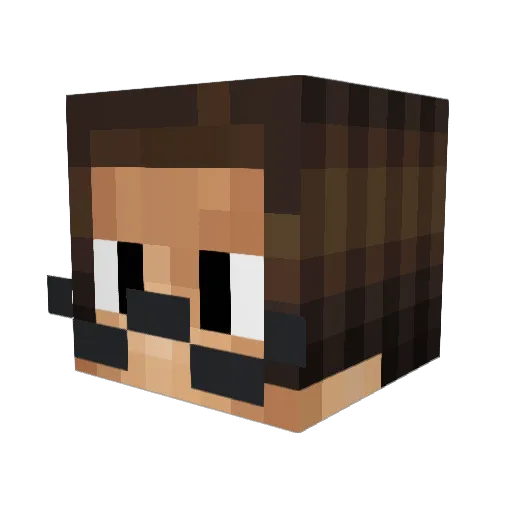 HexOffset Minecraft avatar head, 3D render