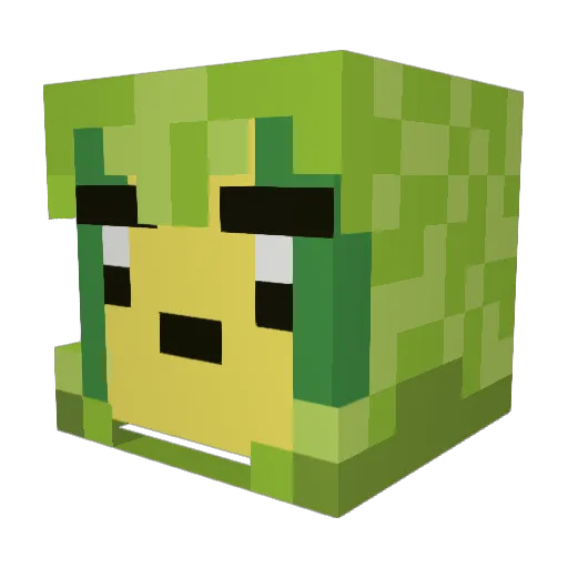 HexRunner Minecraft avatar head, 3D render