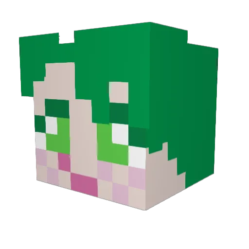 HexZyle Minecraft avatar head, 3D render