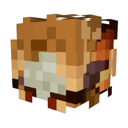 Hex_666 Minecraft avatar head, 3D render