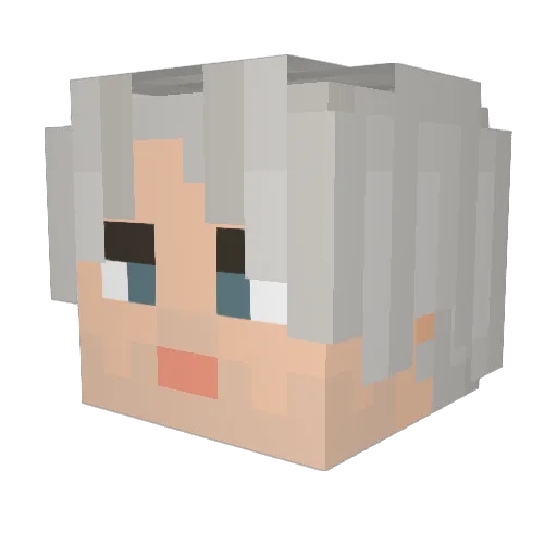 Hex_Lotus Minecraft avatar head, 3D render