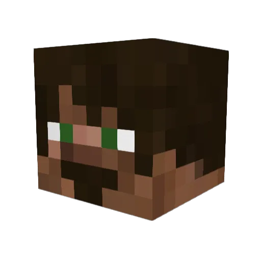 Hexacrodium Minecraft avatar head, 3D render