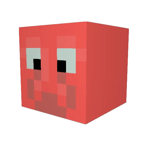 Hexagee Minecraft avatar head, 3D render