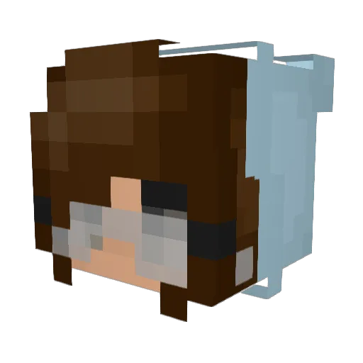 Hexahedrons Minecraft avatar head, 3D render