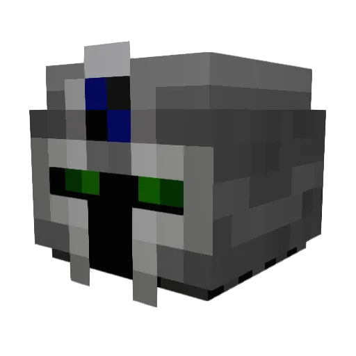 Hexaion Minecraft avatar head, 3D render