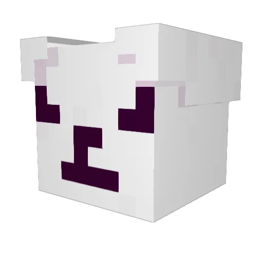 Hexaphone Minecraft avatar head, 3D render