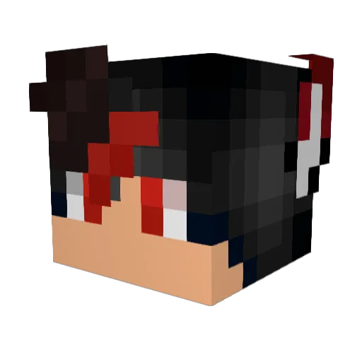 Hexaricon Minecraft avatar head, 3D render