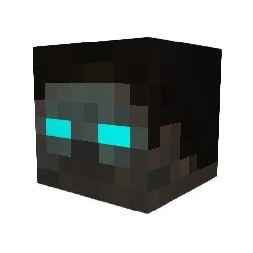Hexashoot Minecraft avatar head, 3D render