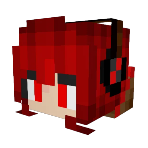 Hexchunk Minecraft avatar head, 3D render