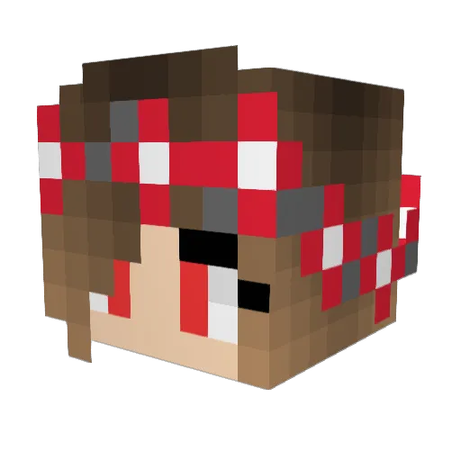 Hexe_Nicola Minecraft avatar head, 3D render