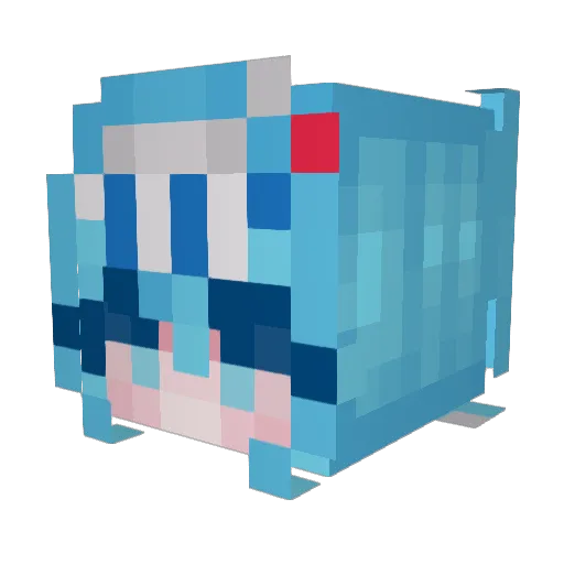 HexedGenie Minecraft avatar head, 3D render