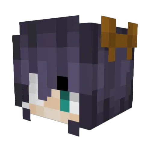 HexedPup Minecraft avatar head, 3D render