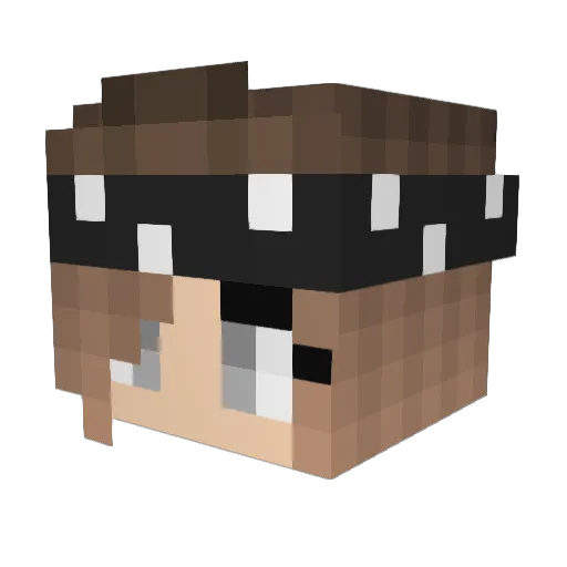 HexedSpell Minecraft avatar head, 3D render