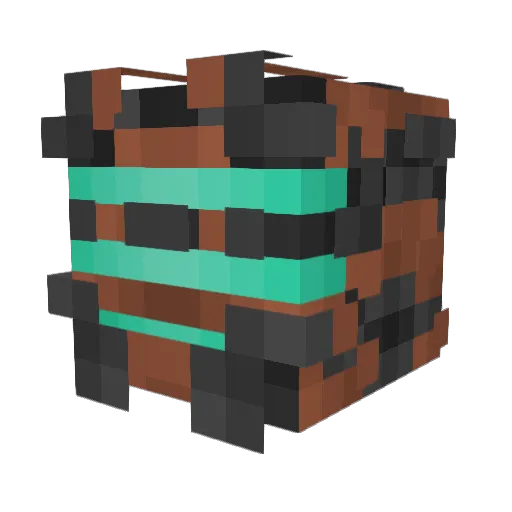 Hexenfer Minecraft avatar head, 3D render