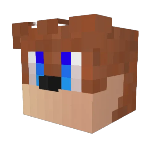 HexerFlex Minecraft avatar head, 3D render
