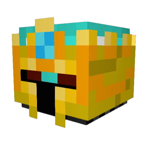 Hexerate Minecraft avatar head, 3D render
