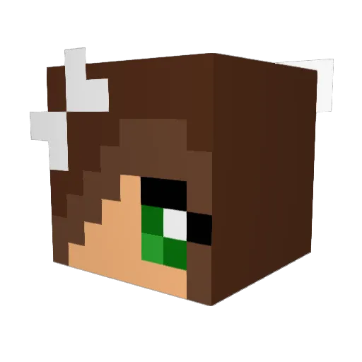 Hexexx Minecraft avatar head, 3D render