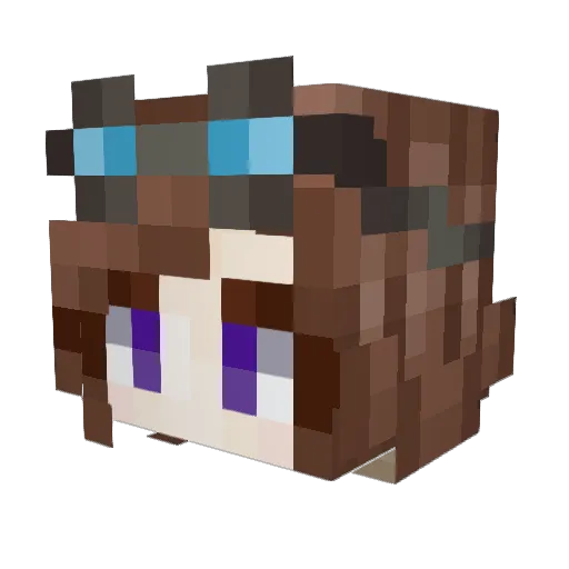 Hexhedreiah Minecraft avatar head, 3D render