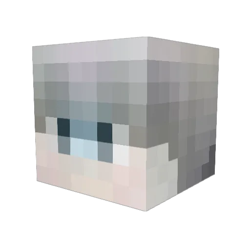Hexiaoxu Minecraft avatar head, 3D render
