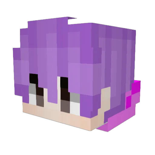 Hexiliex Minecraft avatar head, 3D render