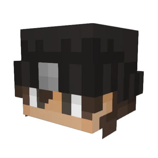 Hexmagik Minecraft avatar head, 3D render