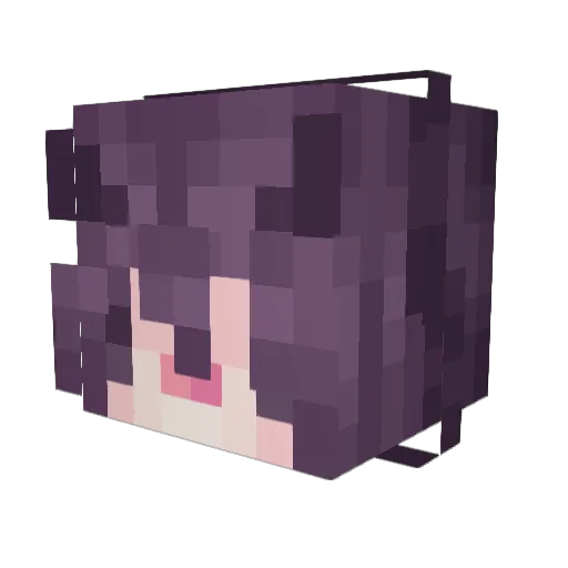 Hexmaru Minecraft avatar head, 3D render