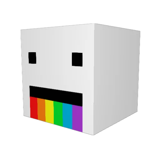 Hexmonkey Minecraft avatar head, 3D render