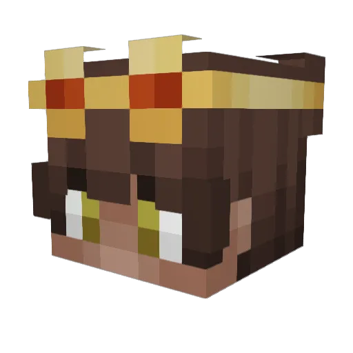 Hexmose Minecraft avatar head, 3D render
