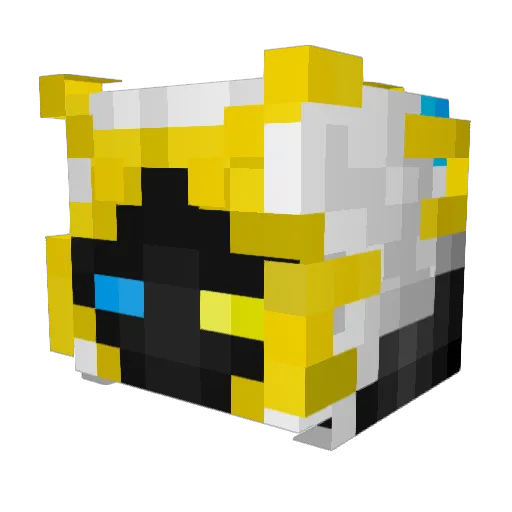 Hexocube Minecraft avatar head, 3D render