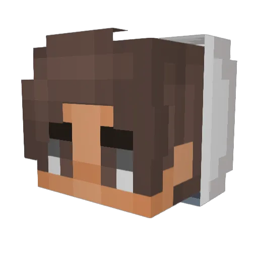HexogenR Minecraft avatar head, 3D render