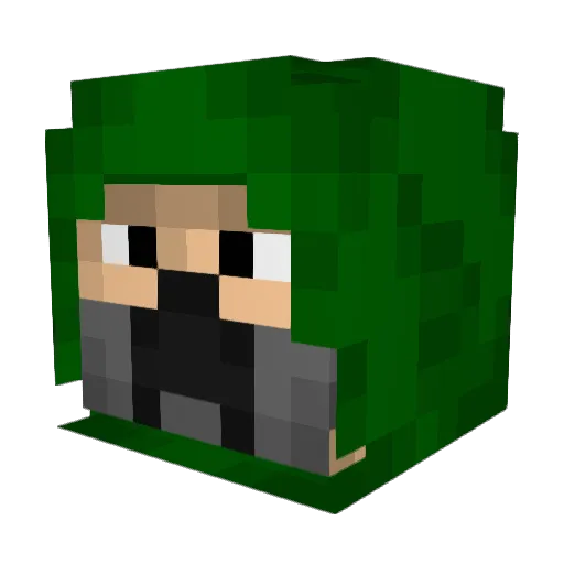 Hexospecs Minecraft avatar head, 3D render