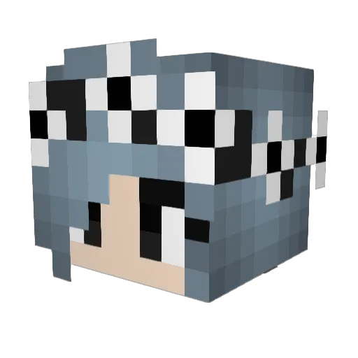 Hexozal Minecraft avatar head, 3D render
