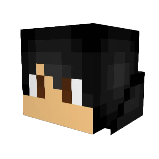 Hexploded Minecraft avatar head, 3D render